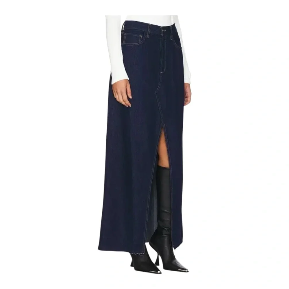 FAVORITE DAUGHTER The Sunny Low Slung A line Maxi Denim Skirt Size 26 NWT
